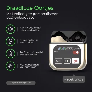 Otiume Draadloze Bluetooth Oordopjes Goud