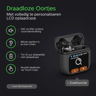 Otiume Draadloze Bluetooth Oordopjes Zwart