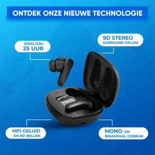 Otiume Draadloze Bluetooth Oordopjes Zwart