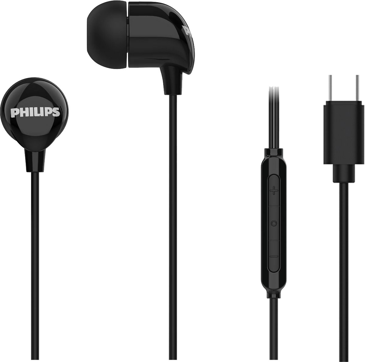 De Philips TAE1156BK In-Ear Koptelefoon USB-C Zwart in één oogopslag
