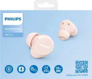 PHILIPS TAT1209PK True Wireless Bluetooth Oordopjes Roze