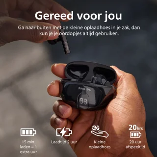 PHILIPS TAT2520BK TWS oordopjes zwart