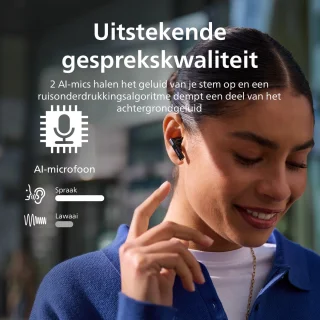 PHILIPS TAT2520BK TWS oordopjes zwart
