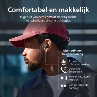 PHILIPS TAT2520BK TWS oordopjes zwart