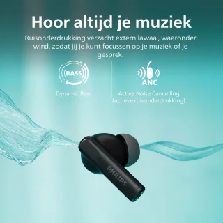 PHILIPS TAT2520BK TWS oordopjes zwart