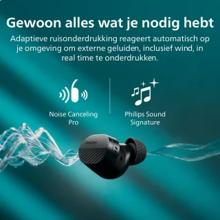 PHILIPS TAT5000BK/00 draadloze oordopjes - zwart