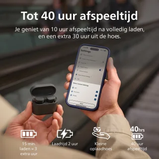 PHILIPS TAT5000BK/00 draadloze oordopjes - zwart