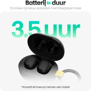 Phreeze Buds Mini Draadloze Oordopjes Zwart