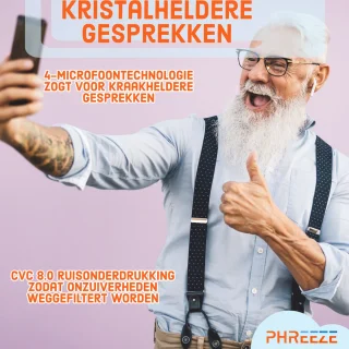 Phreeze Draadloze Bluetooth Oordopjes 2e Generatie Wit
