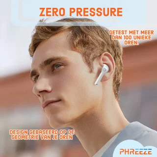 Phreeze Draadloze Bluetooth Oordopjes 2e Generatie Wit