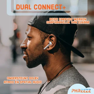 Phreeze Draadloze Bluetooth Oordopjes 2e Generatie Wit