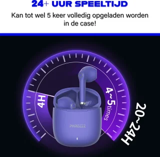 Phreeze Draadloze Oordopjes 2e Generatie Paars