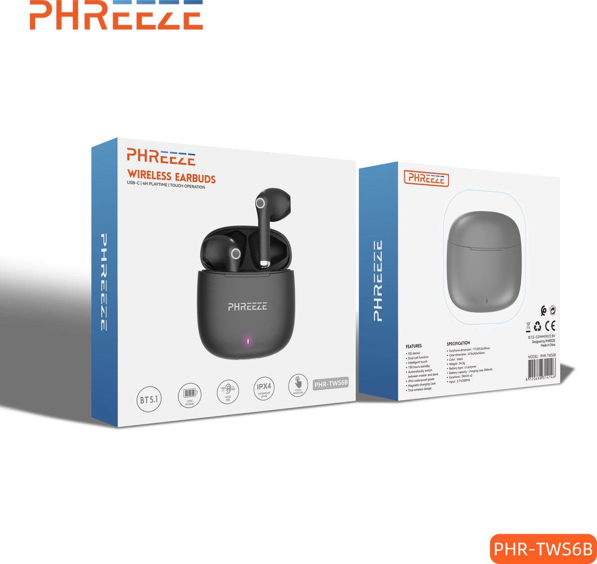 Wat vinden we goed aan de Phreeze Draadloze Oordopjes 2e Generatie Zwart