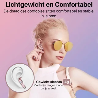 Phreeze Draadloze Oordopjes Roze Goud Bluetooth