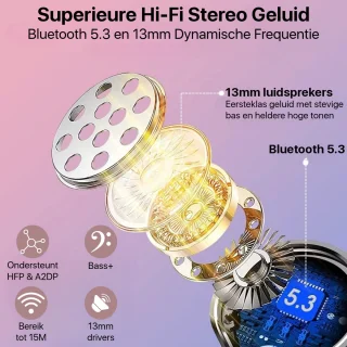 Phreeze Draadloze Oordopjes Roze Goud Bluetooth