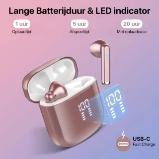 Phreeze Draadloze Oordopjes Roze Goud Bluetooth