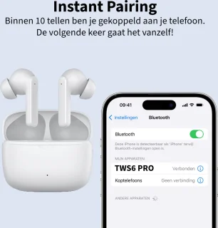 Phreeze TWS6 Pro Draadloze Oordopjes Bluetooth 5.3