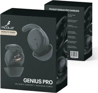 Picolet Genius Pro Draadloze Bluetooth Oordopjes Zwart