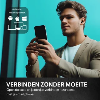 Picolet Genius Pro Draadloze Bluetooth Oordopjes Zwart
