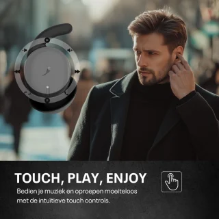 Picolet Genius Pro Draadloze Bluetooth Oordopjes Zwart
