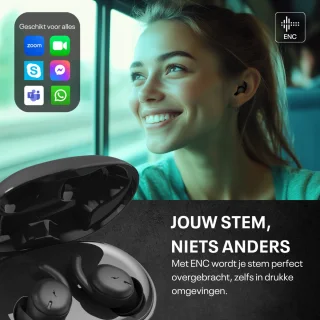 Picolet Genius Pro Draadloze Bluetooth Oordopjes Zwart