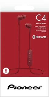 Pioneer SE-C4BT Bluetooth In-Ear Rood