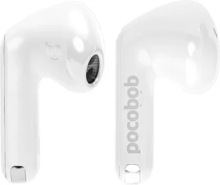 pocobob GO draadloze semi in-ear oordopjes wit