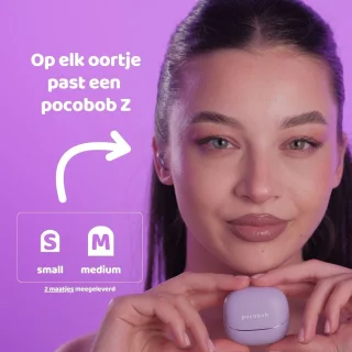 pocobob Z draadloze in ear oortjes wit goud beige
