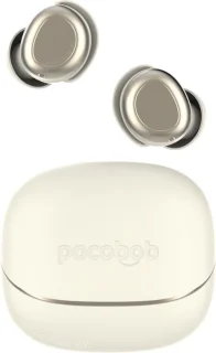 pocobob Z draadloze in ear oortjes wit goud beige