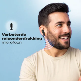 PowerLocus Fit Draadloze Bluetooth Oordopjes Zwart
