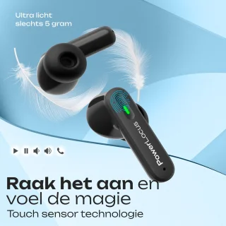 PowerLocus Fit Draadloze Bluetooth Oordopjes Zwart
