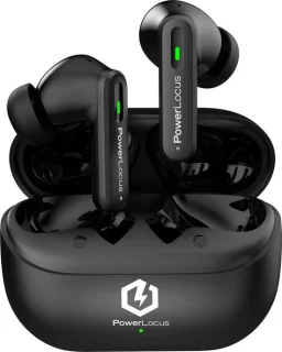 PowerLocus Fit Draadloze Bluetooth Oordopjes Zwart