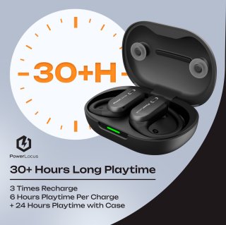 PowerLocus Move Draadloze Open-Ear Bluetooth Oordopjes Zwart