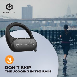 PowerLocus Move Draadloze Open-Ear Bluetooth Oordopjes Zwart