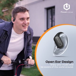 PowerLocus Move Draadloze Open-Ear Bluetooth Oordopjes Zwart