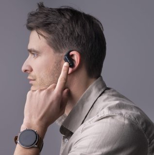 PowerLocus Move Draadloze Open-Ear Bluetooth Oordopjes Zwart