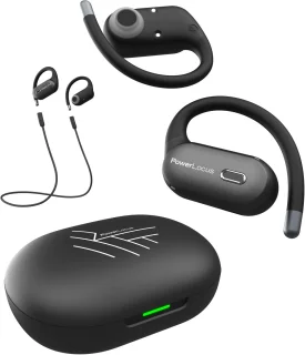 PowerLocus Move Draadloze Open-Ear Bluetooth Oordopjes Zwart