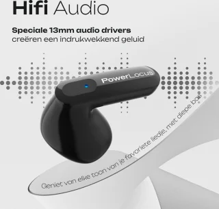 PowerLocus Vibe Draadloze Bluetooth Oordopjes Zwart