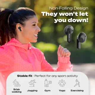 PowerLocus Vibe Draadloze Bluetooth Oordopjes Zwart