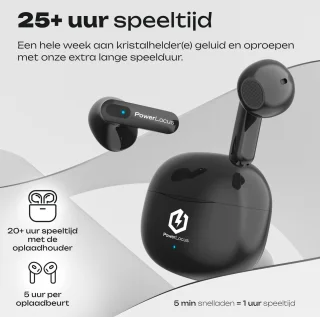 PowerLocus Vibe Draadloze Bluetooth Oordopjes Zwart