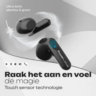 PowerLocus Vibe Draadloze Bluetooth Oordopjes Zwart