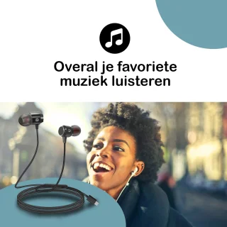 Premes USB-C In-Ear Oordopjes Zwart