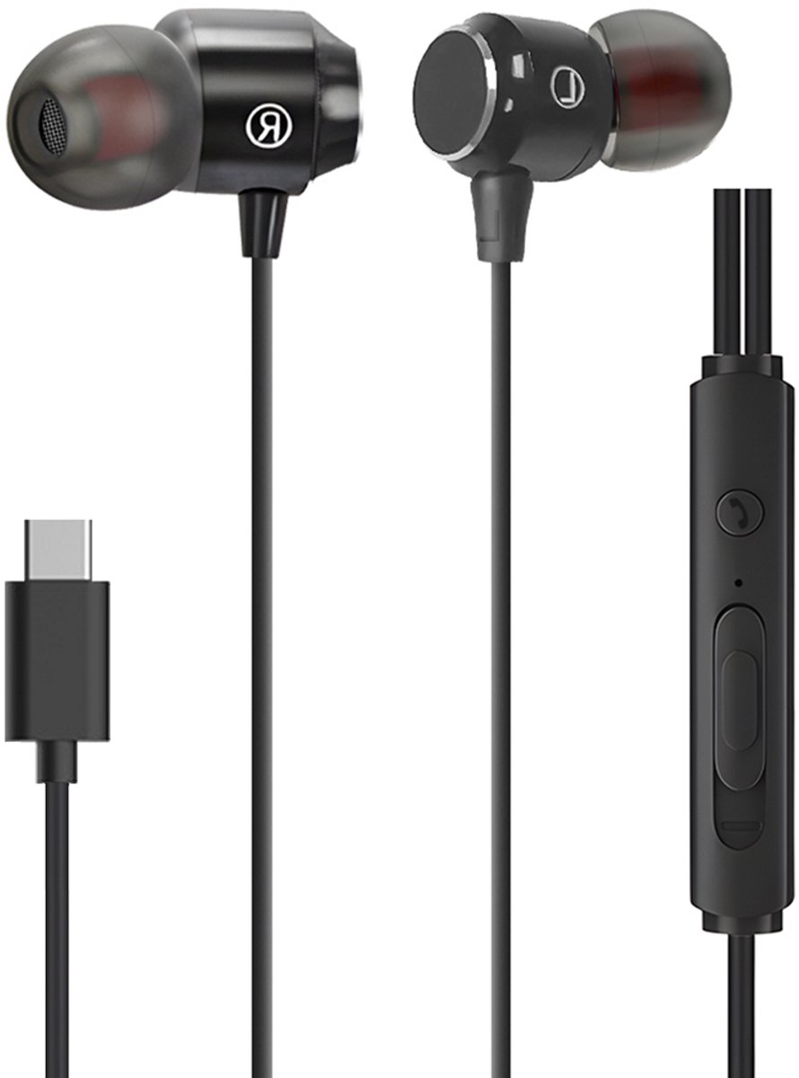 Premes USB-C In-Ear Oordopjes Zwart