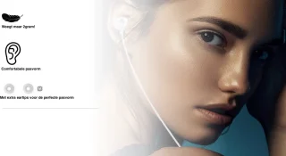 Premium In-Ear Oordopjes met Microfoon Wit 3,5mm Jack