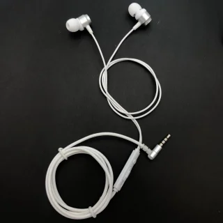 Premium In-Ear Oordopjes met Microfoon Wit 3,5mm Jack