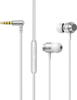 Premium In-Ear Oordopjes met Microfoon Wit 3,5mm Jack