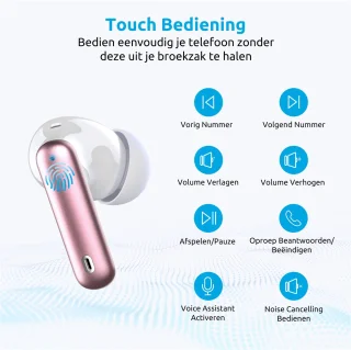 PrimeSound Sky Pro Draadloze Oordopjes Rosé Goud
