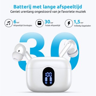 PrimeSound Sky Pro Draadloze Oordopjes Wit