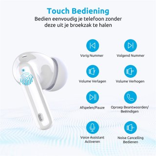 PrimeSound Sky Pro Draadloze Oordopjes Wit