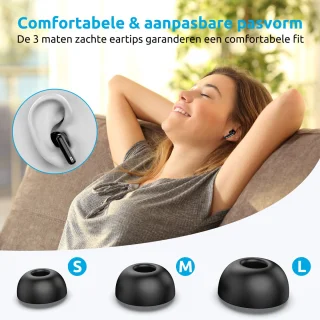 PrimeSound Sky Pro Draadloze Oordopjes Zwart